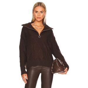 SNDYS. x Revolve Jax Knit Pullover Sweater in Brown Size XS